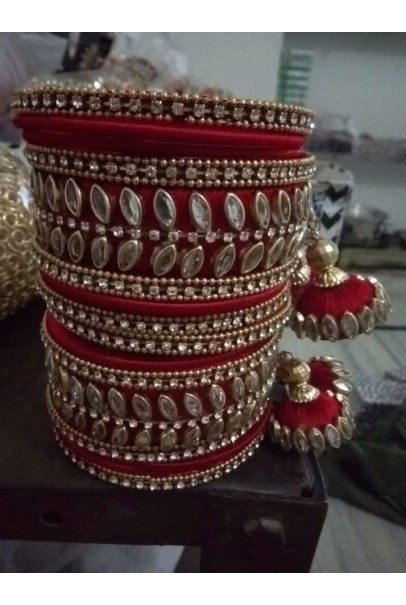 Bangle and Earring Set Maroon Bangle and Earring Set Maroon